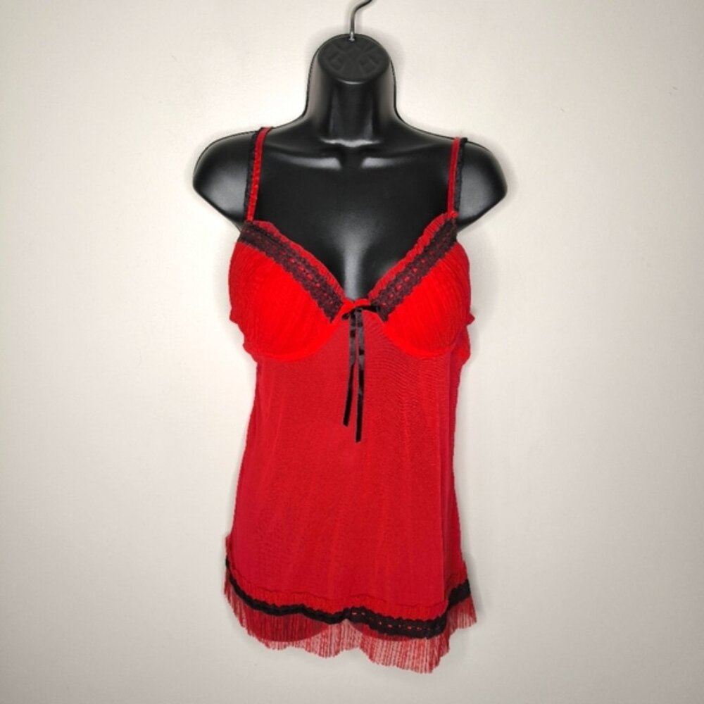 La Vie En Rose Babydoll Coquette Lolita Retro Flapper Pin-up Glam Lingerie L